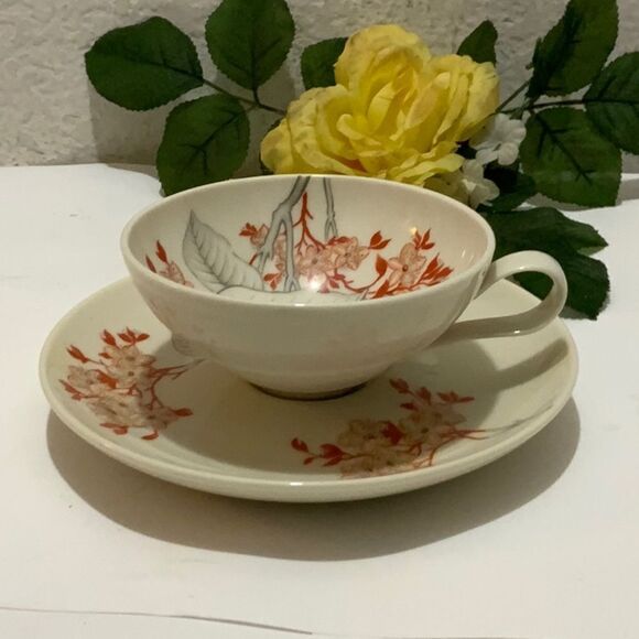 Castleton China Demitasse Cup & Saucer Mandalay Pattern By Ching Chih Yee G4 - Picture 1 of 7